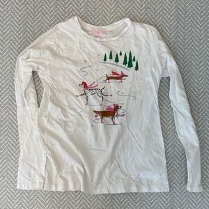 Crewcuts Kids White Tee with Skating Dogs and Trees